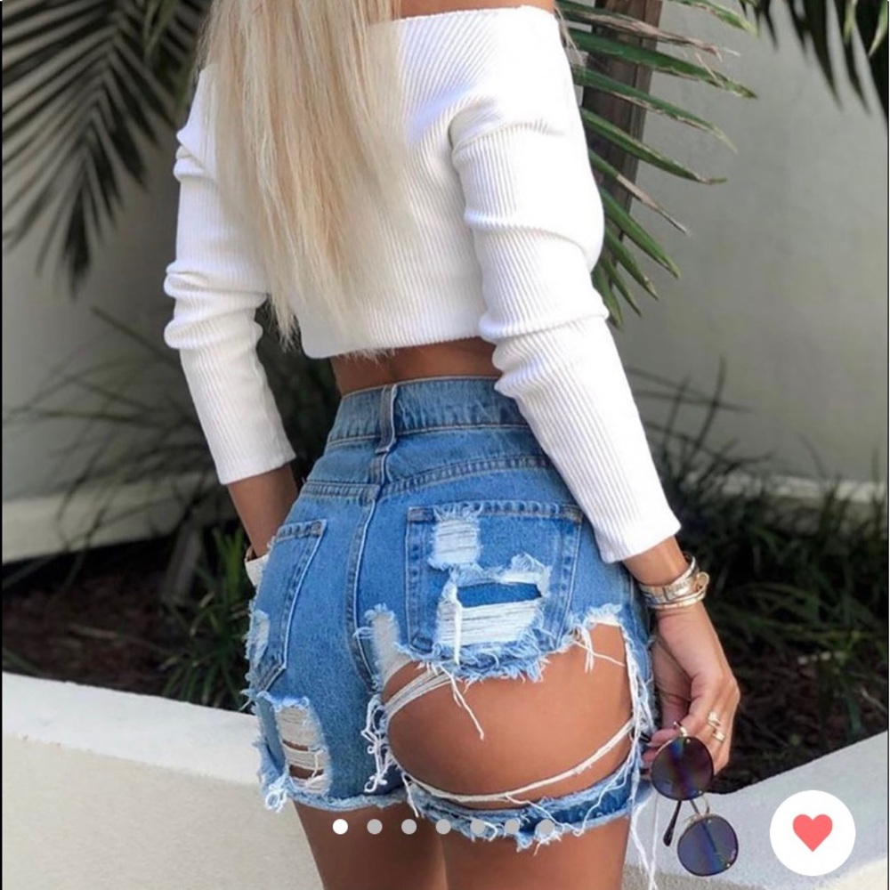 Fashion Nova distress shorts